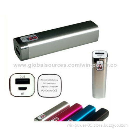 Aluminum Super A Grade Power Banks with 2,600mAh CapacityNew